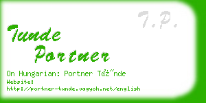 tunde portner business card